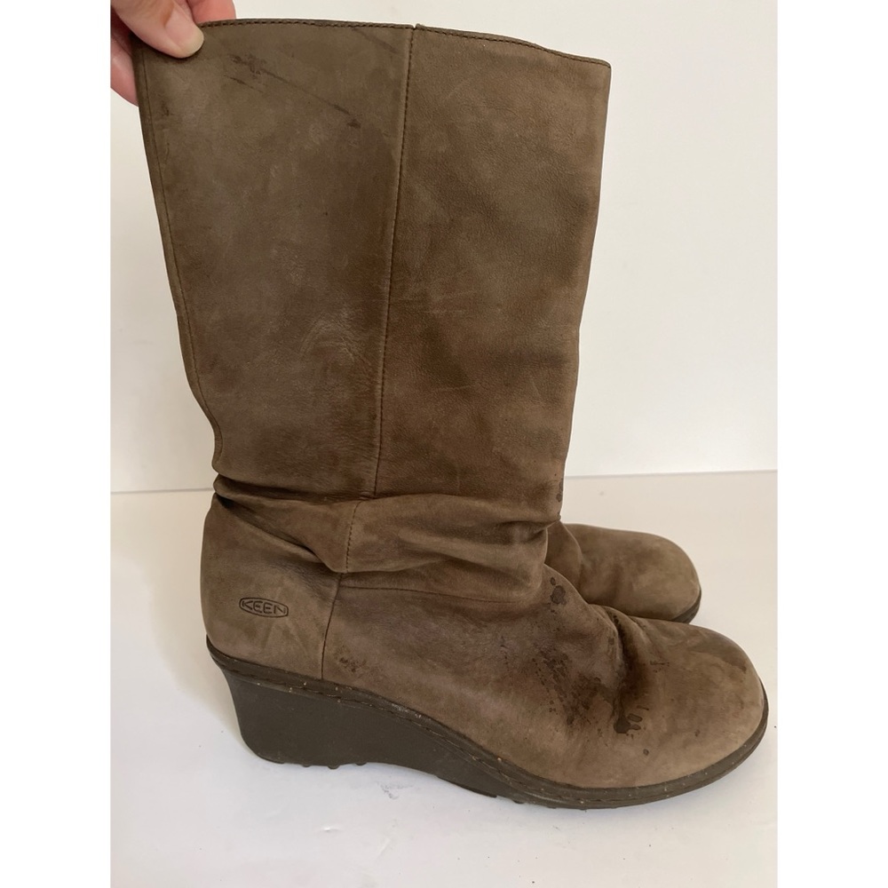 Keen Akita Mid Boots Brown Leather Women’s Size 9.5